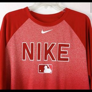 MLB Nike shirt | Red Nike 3 quarter sleeve shirt